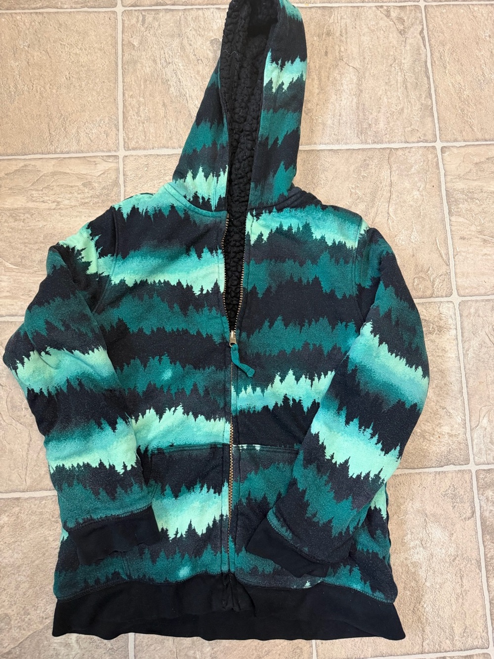 Kids Land’s End Reversible Hooded Zip-Up Sweatshirt